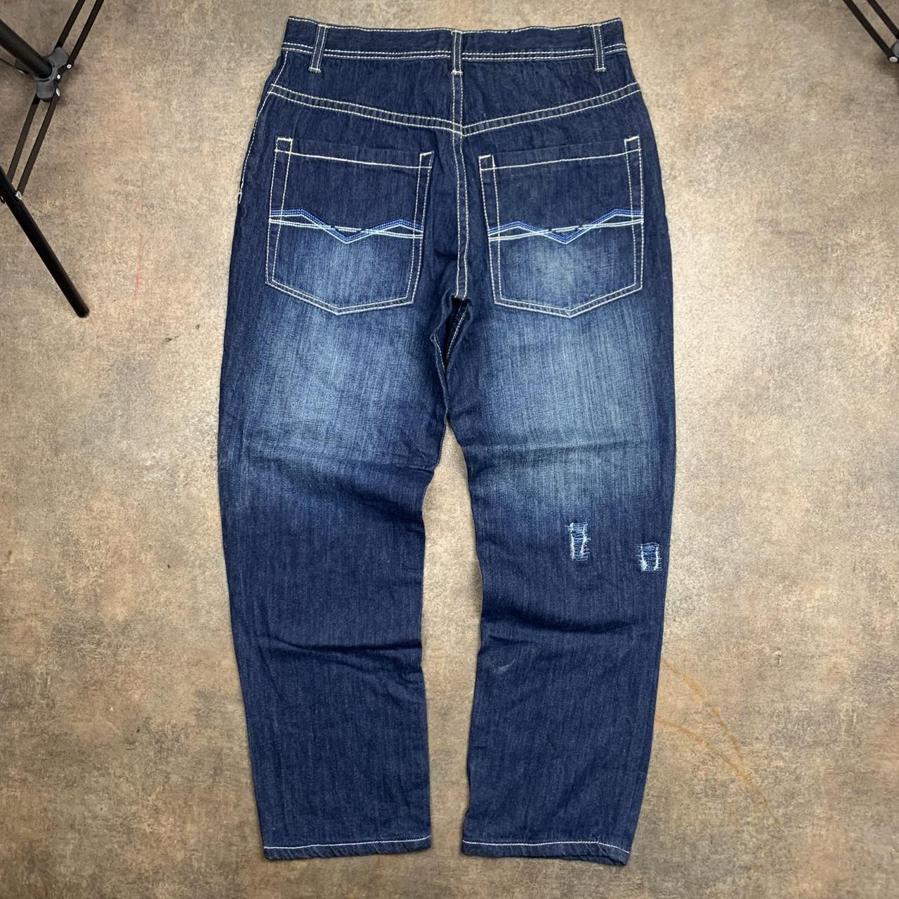 Southpole 00s navy embroidered denim jeans