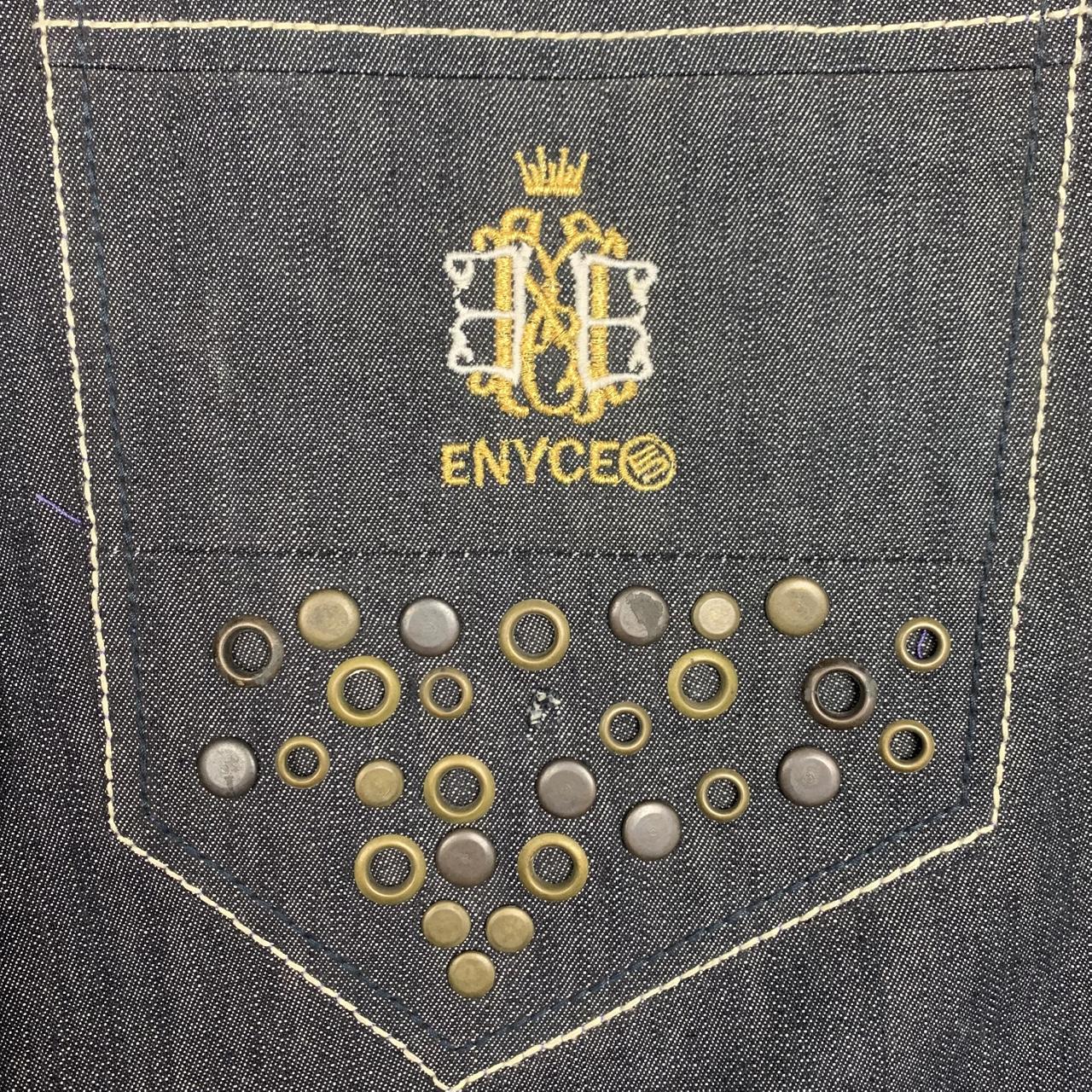Enyce 00s graphic baggy navy grey denim jeans