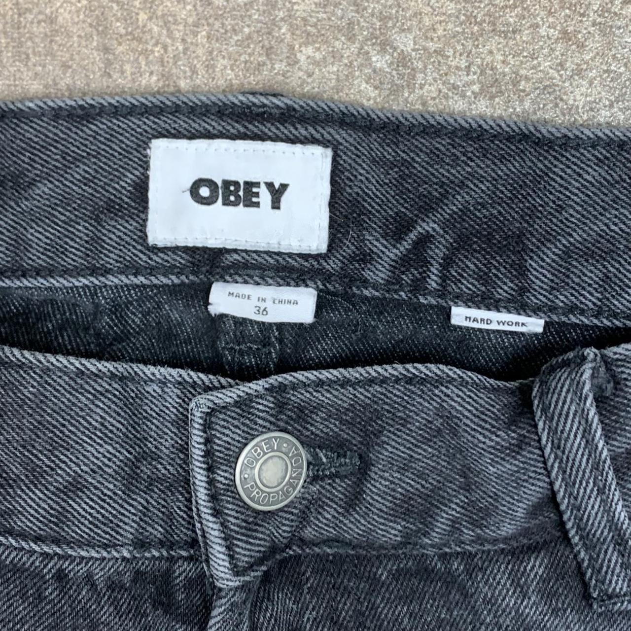 Obey baggy black denim jeans