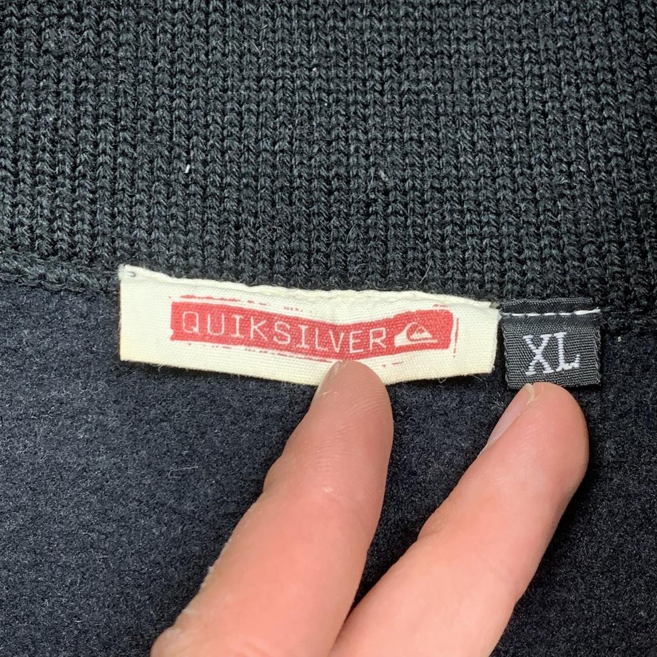Quiksilver 90s black grey knit zip jumper