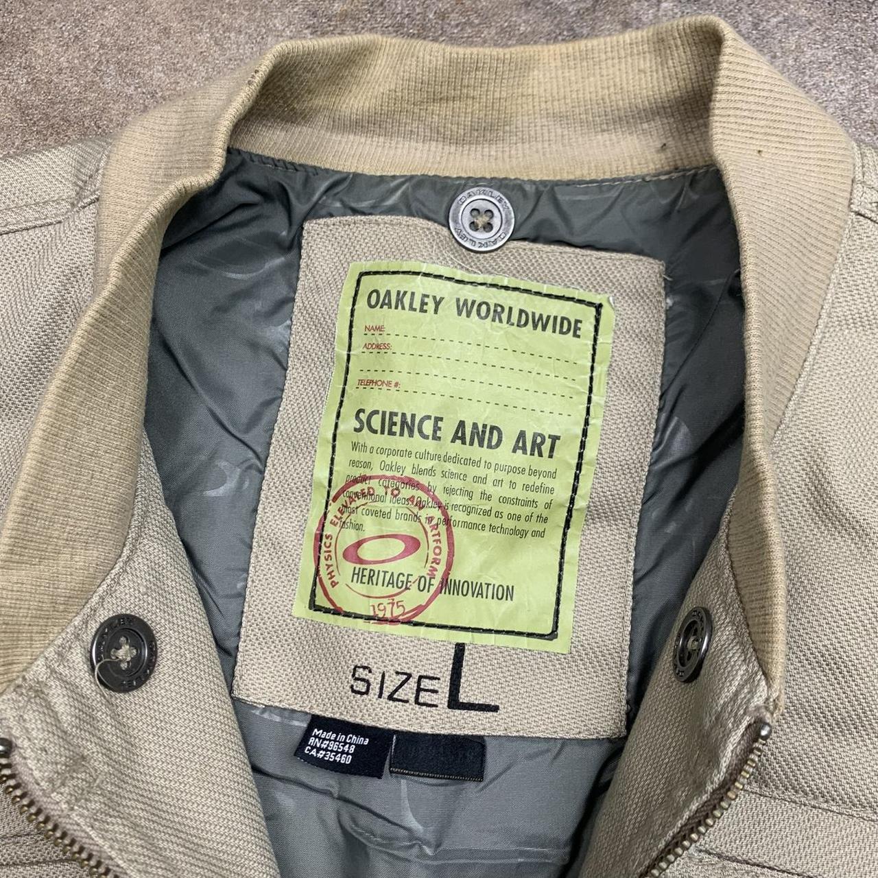 Oakley 00s zip beige cream workwear jacket