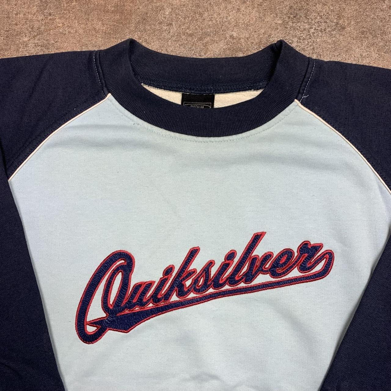Quiksilver 90s blue navy graphic boxy sweatshirt