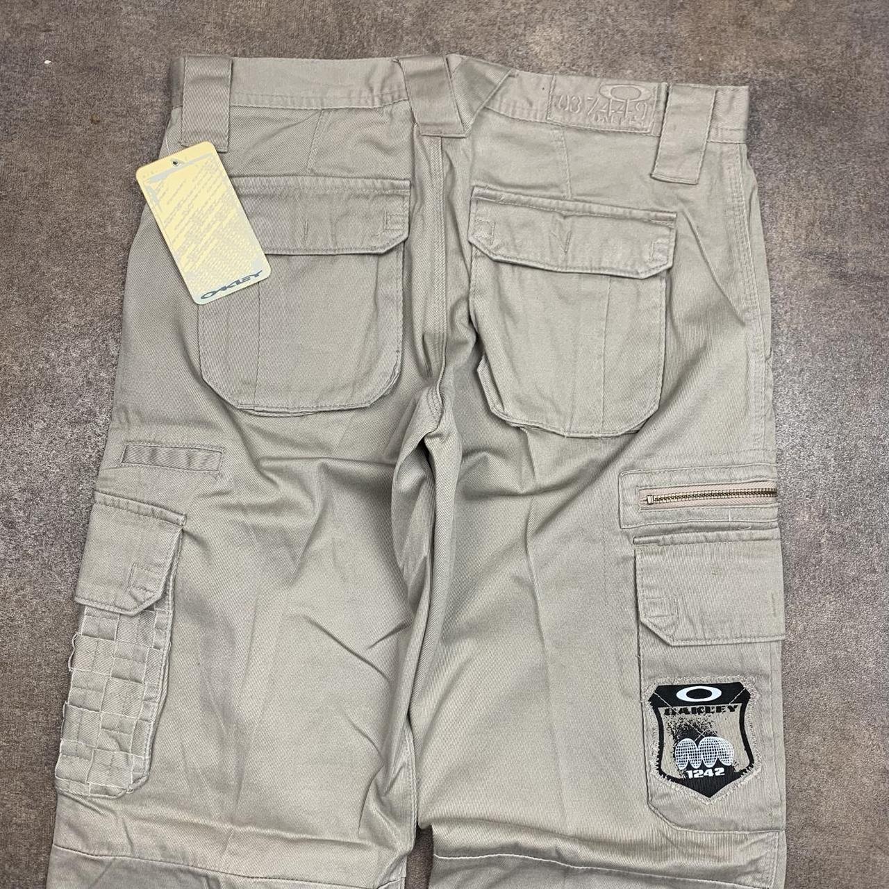 Oakley 00s beige baggy cargo graphic jeans