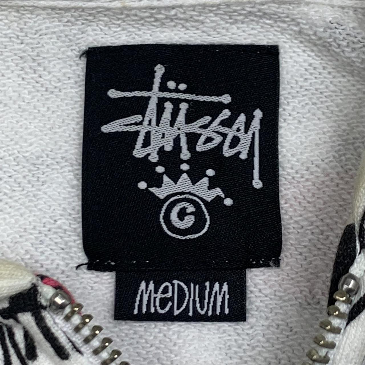 Stüssy 00s white pop art graphic zip hoodie