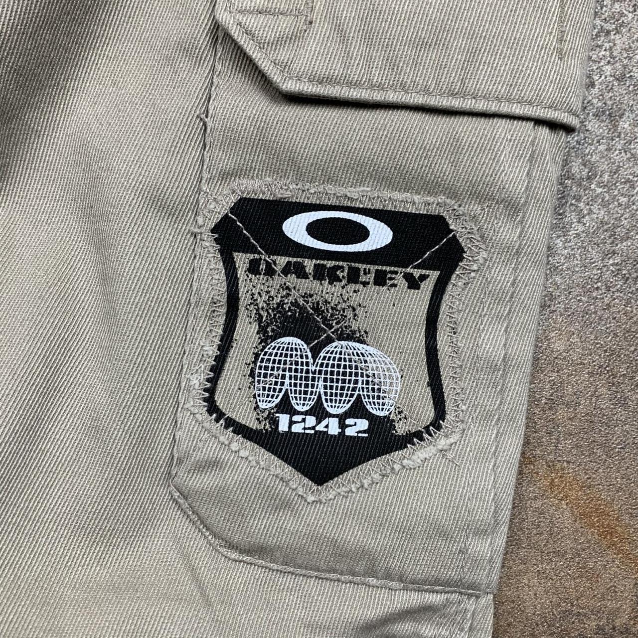 Oakley 00s beige baggy cargo graphic jeans