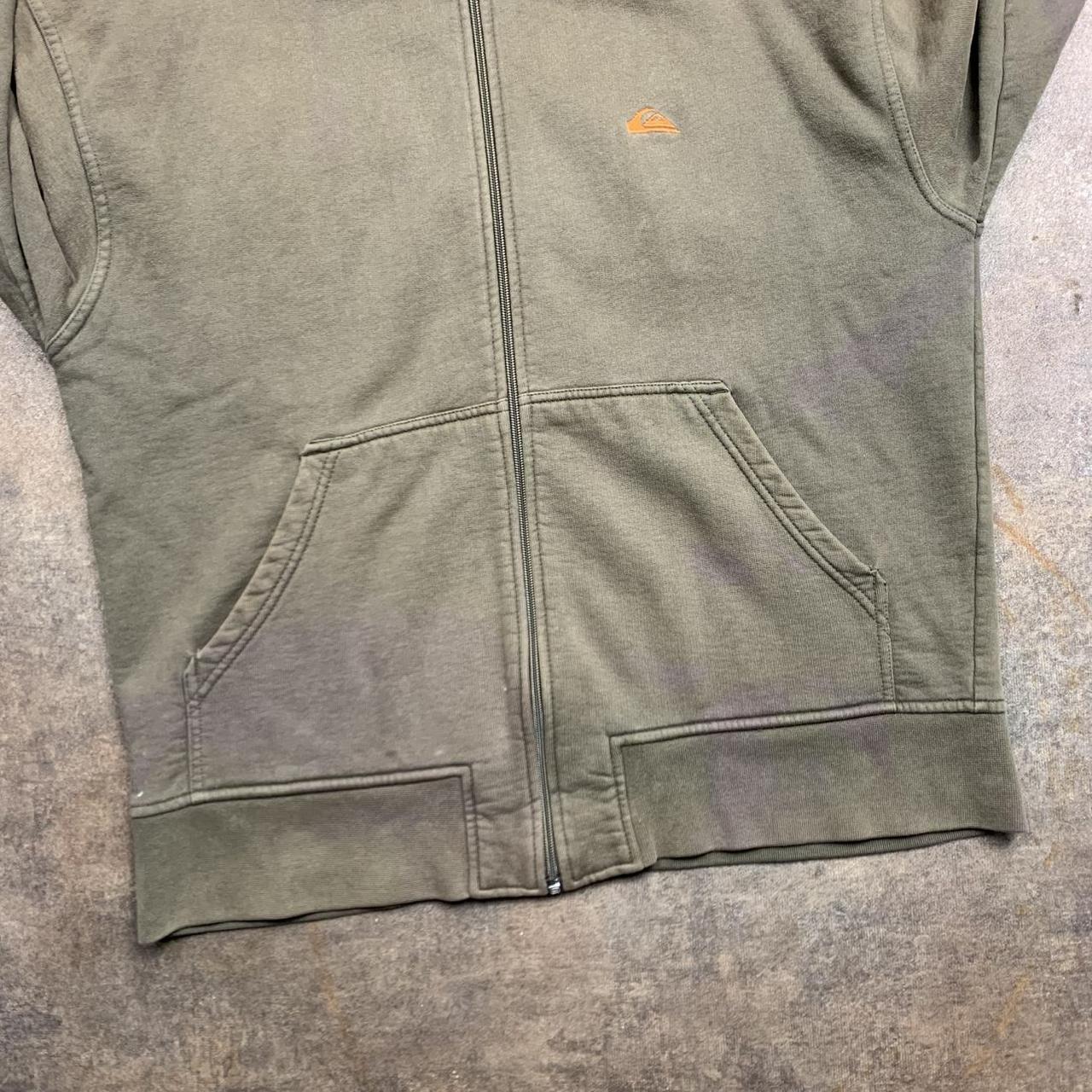 Quiksilver 90s graphic brown zip hoodie