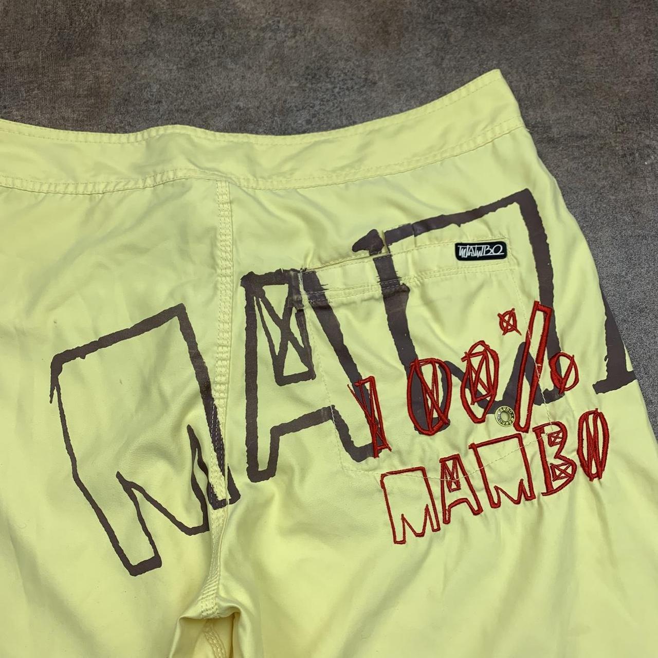 Mambo 00s yellow graphic baggy boardshorts