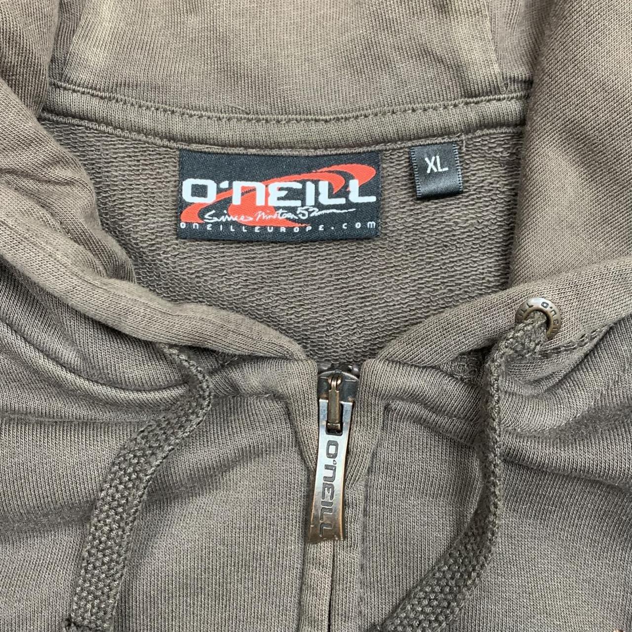 O’Neill 00s graphic brown zip hoodie