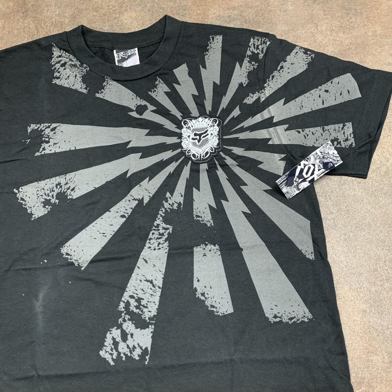 Fox Racing 00s black grey grunge graphic tee