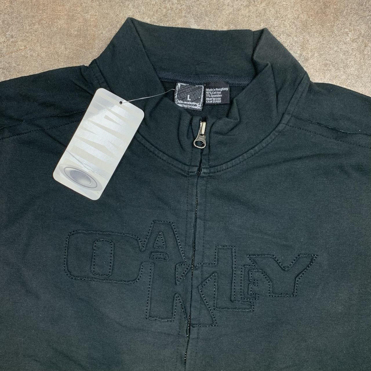 Oakley 00s black graphic boxy zip jumper