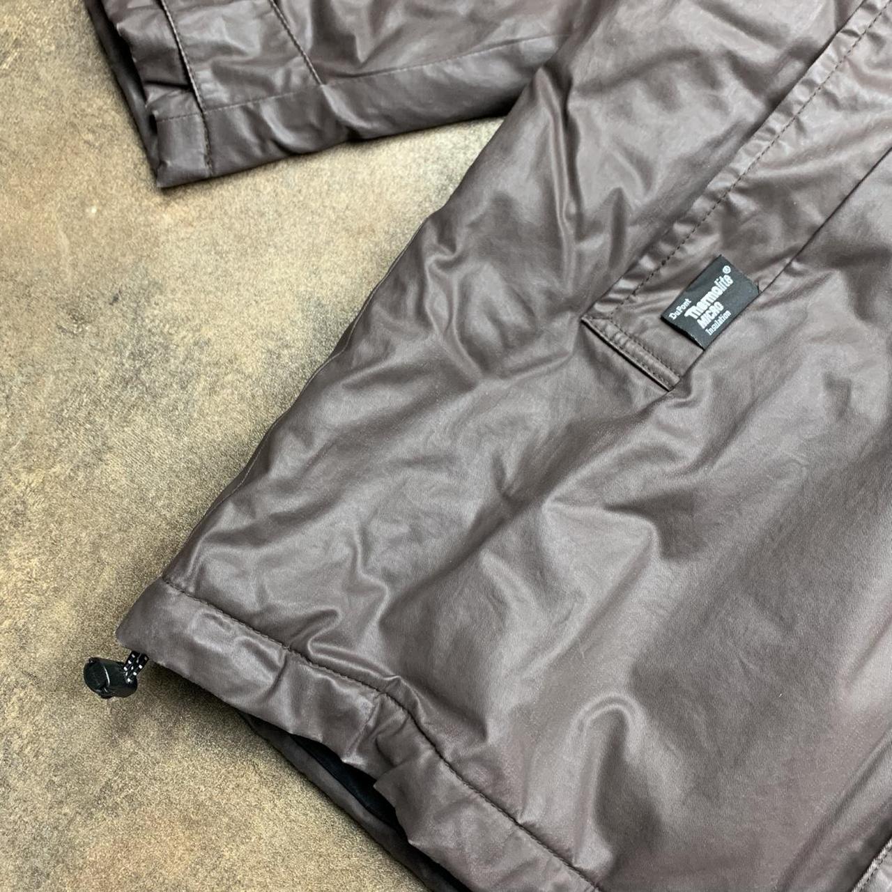 Ships 00s brown fur hood parka coat