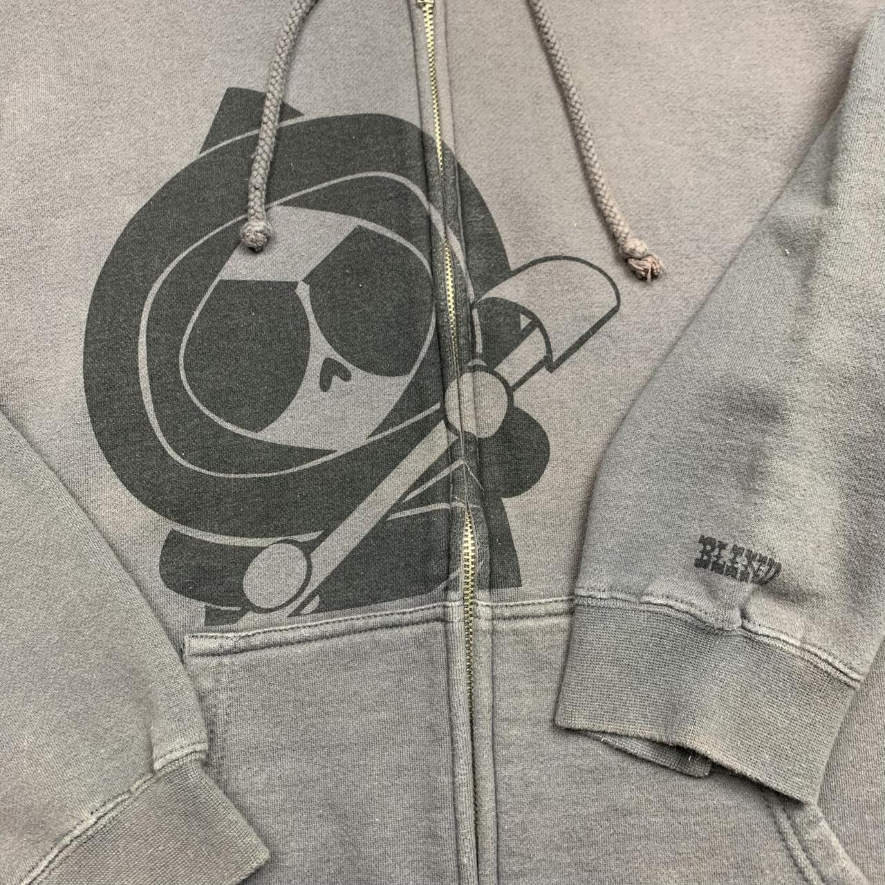 Blind Skateboards 90s graphic grey black zip hoodie