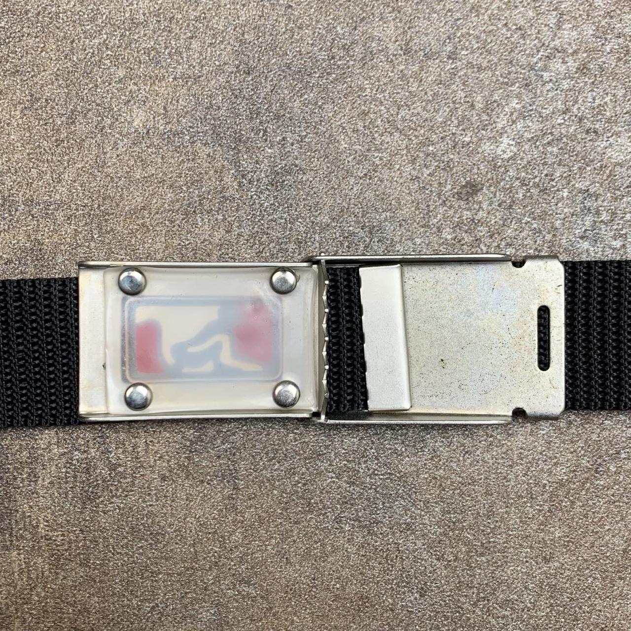 Drunknmunky 00s black webbed buckle belt