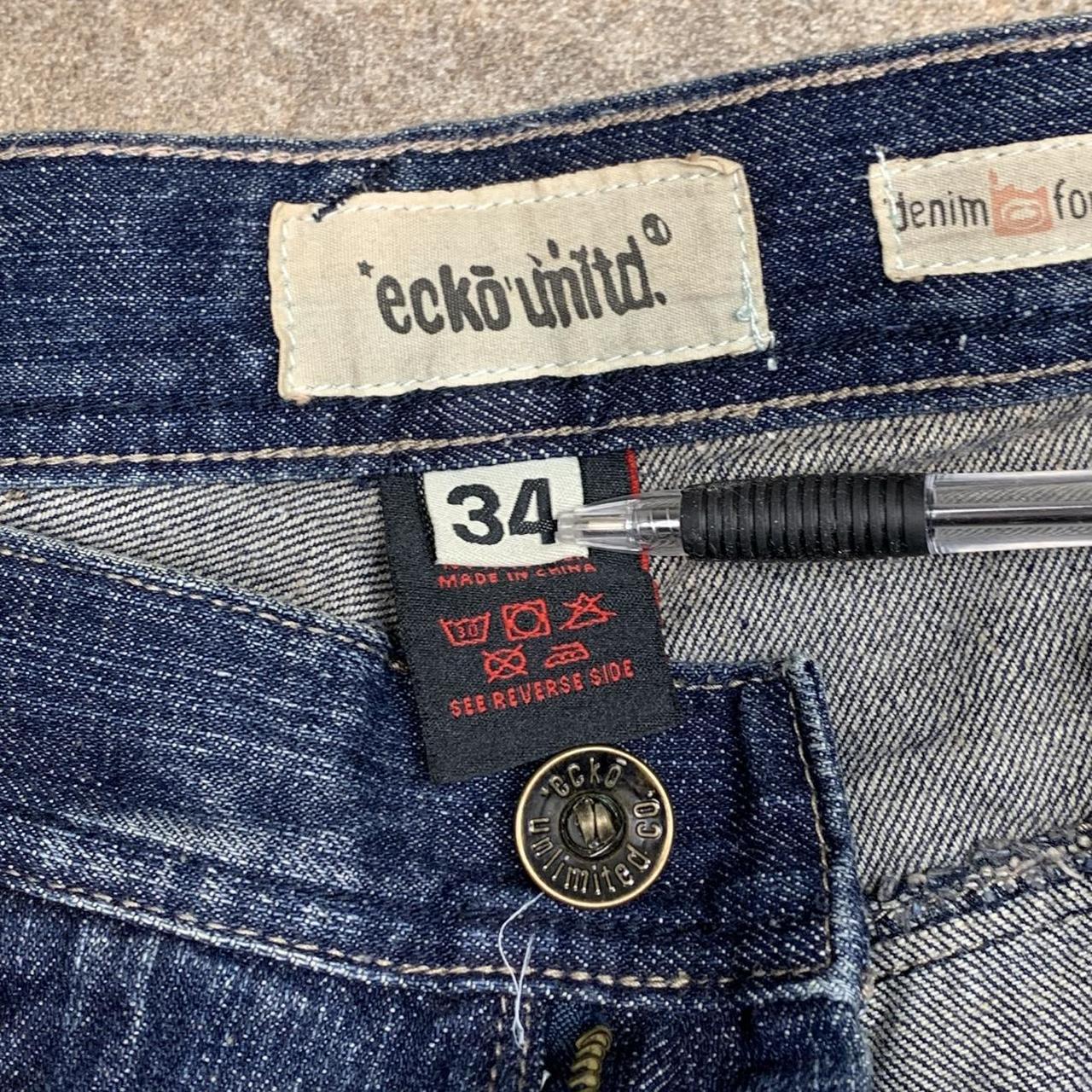 Ecko Unltd. 00s baggy faded navy blue denim jeans