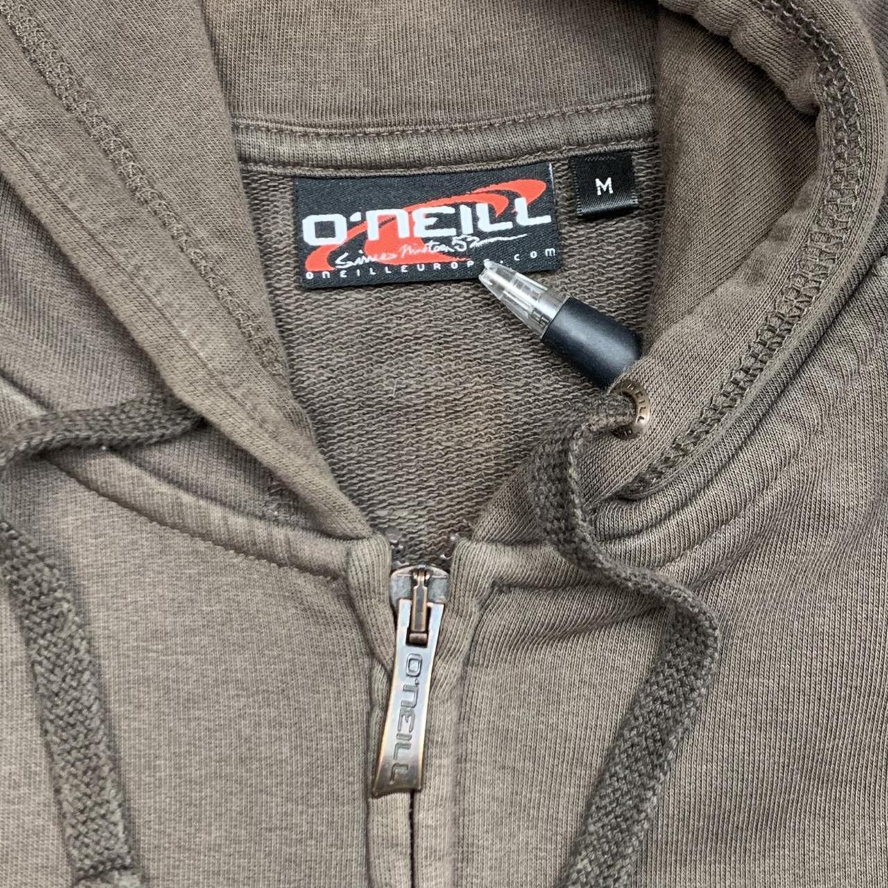 O'Neill 00s brown graphic boxy zip hoodie