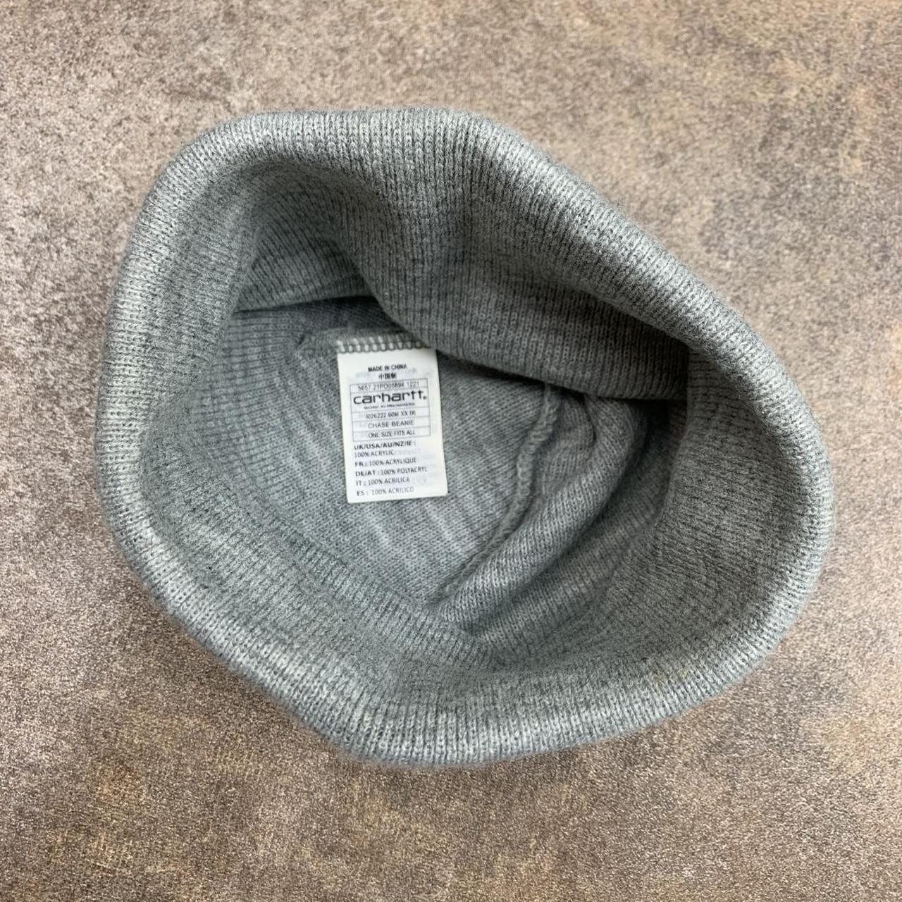 Carhartt W.I.P light grey logo beanie