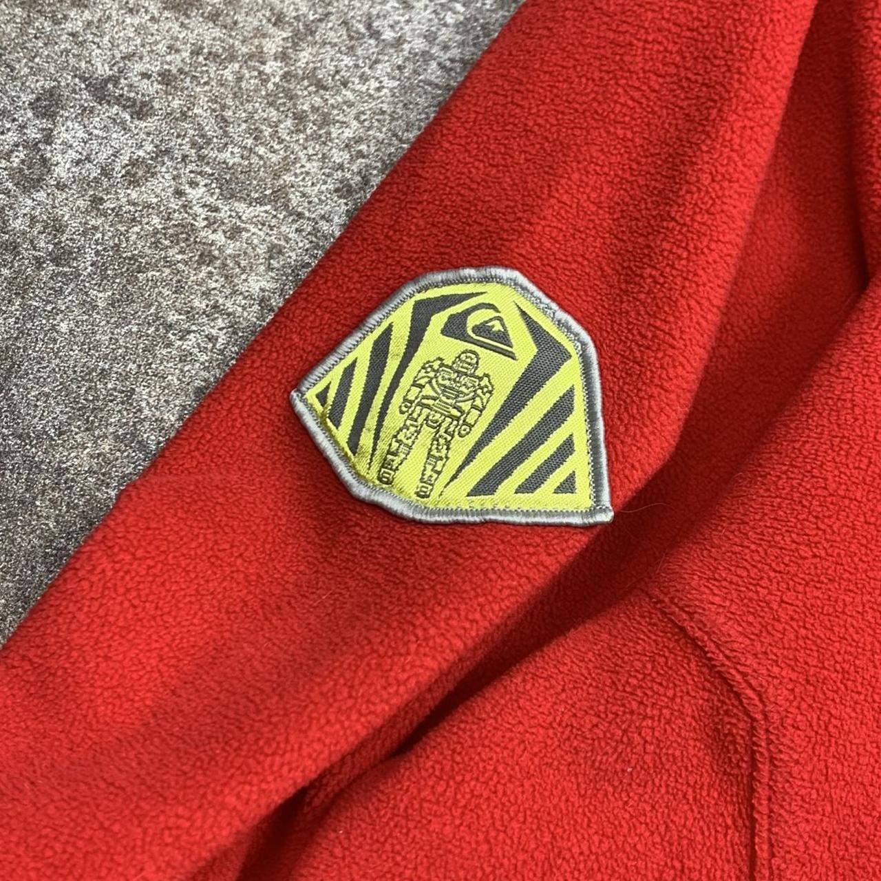 Quiksilver 00s red graphic boxy hoodie