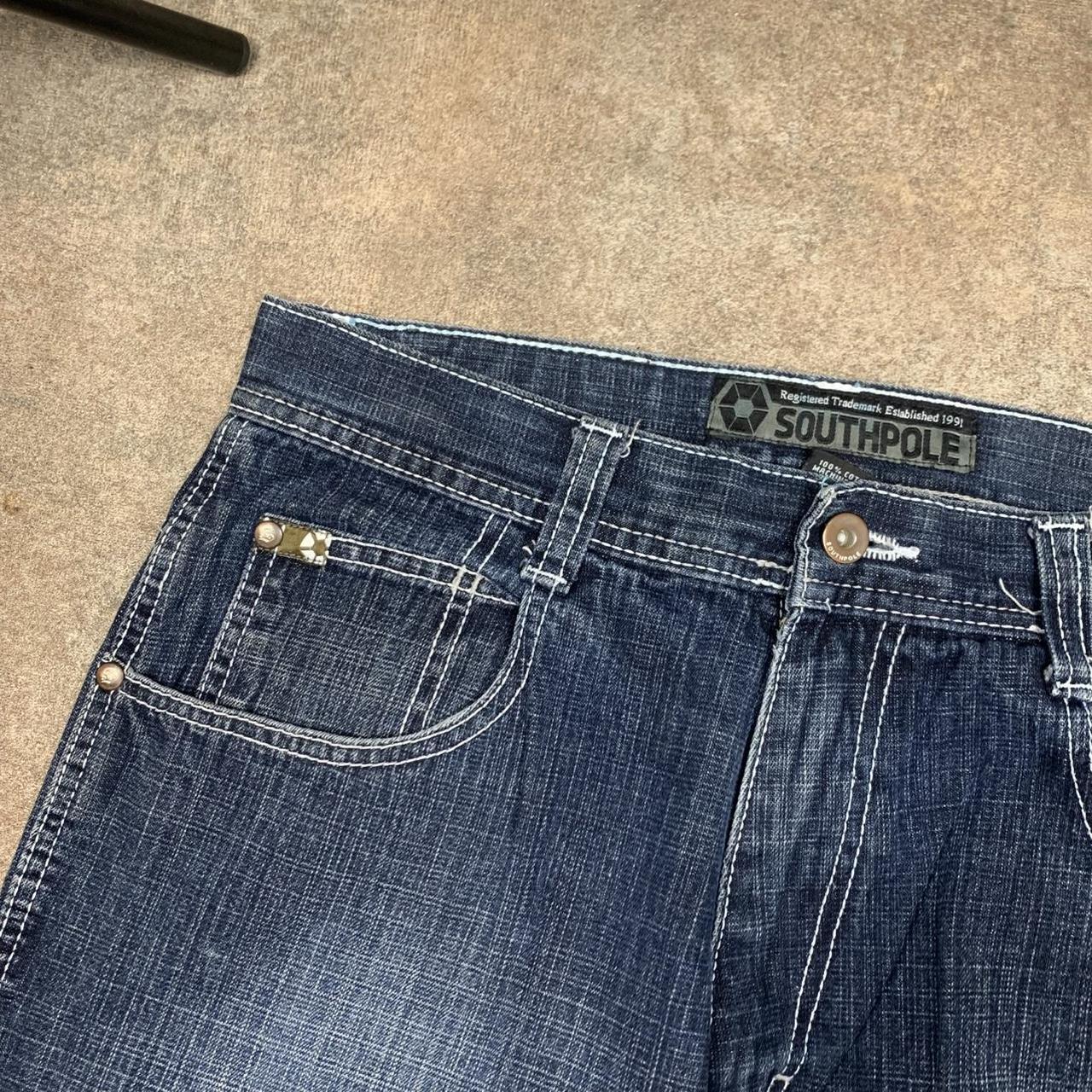 Southpole 00s navy baggy faded denim jeans