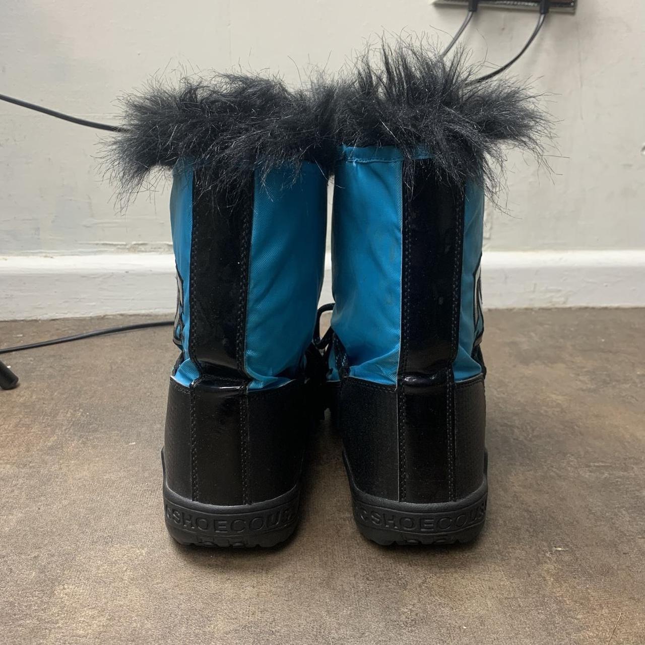 DC Shoes 00s blue black fur lined snow boots