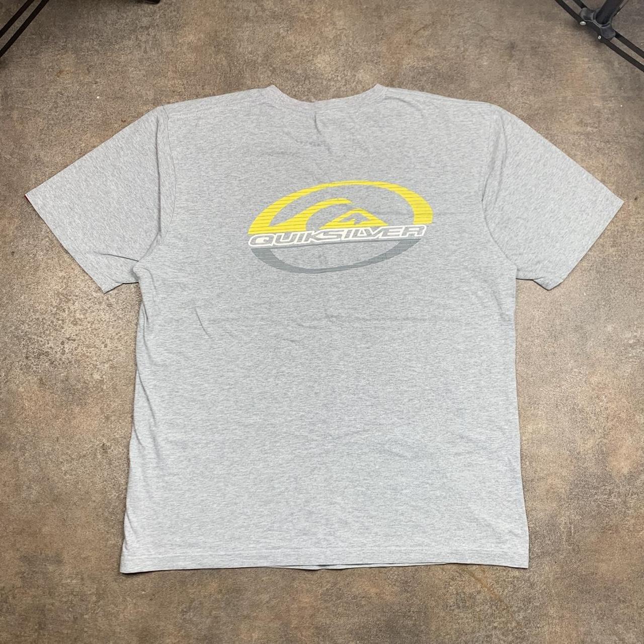 Quiksilver 90s light grey graphic boxy tee