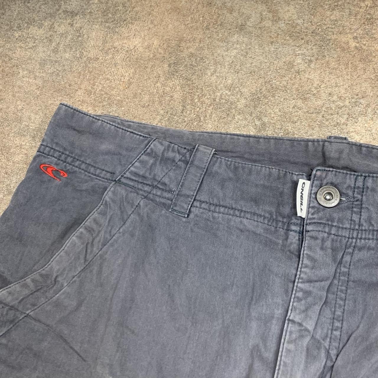 O'Neill 00s grey baggy graphic cargo trousers
