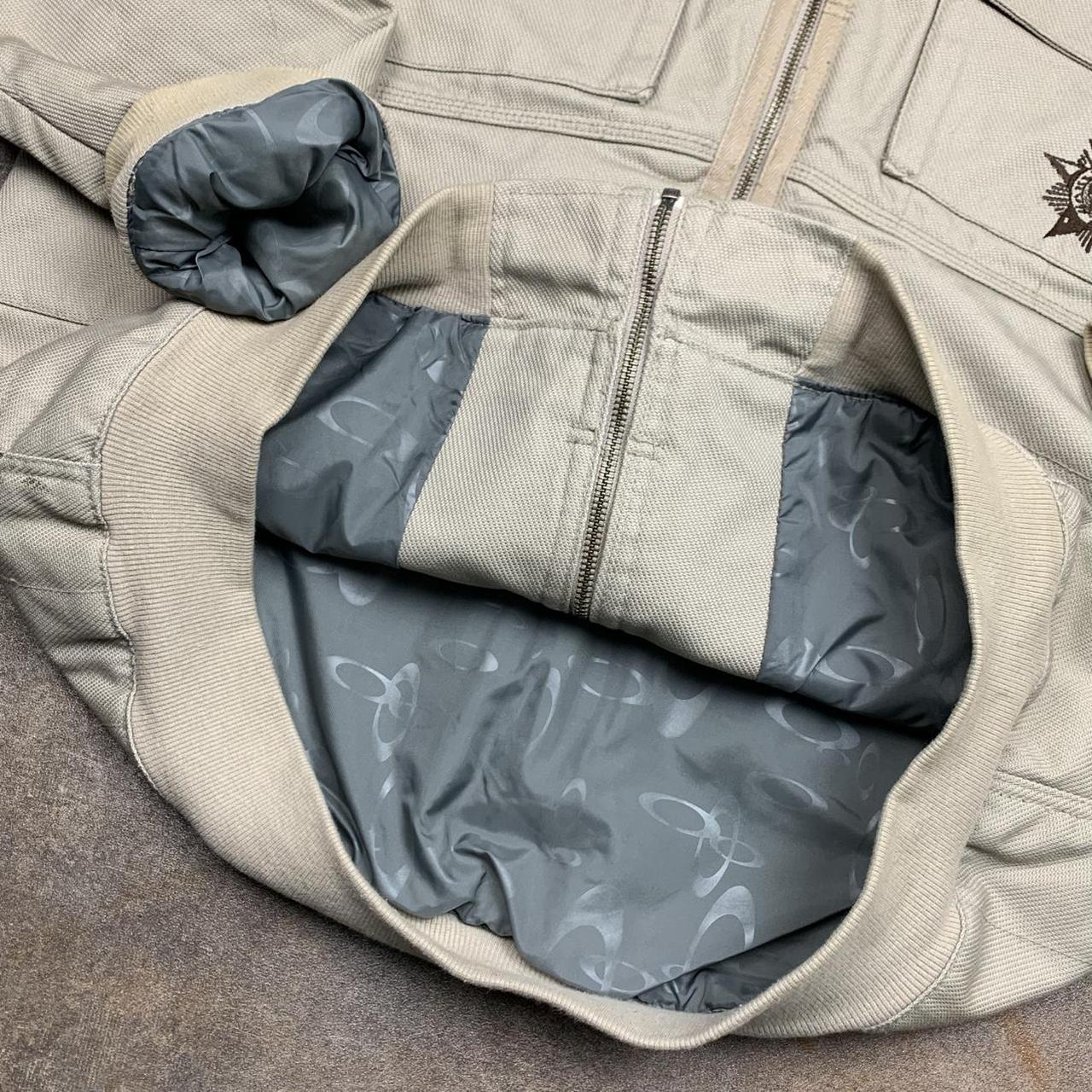 Oakley 00s zip beige cream workwear jacket
