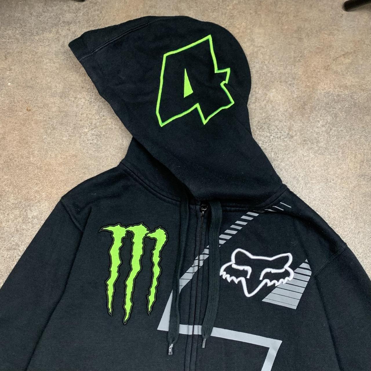 Fox Racing x Monster Energy 00s black graphic hoodie