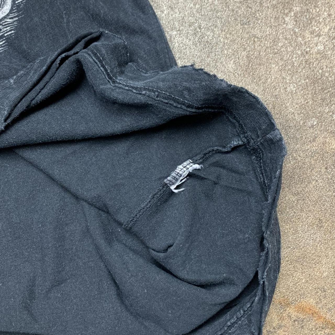 Affliction 00s graphic black white grunge tee