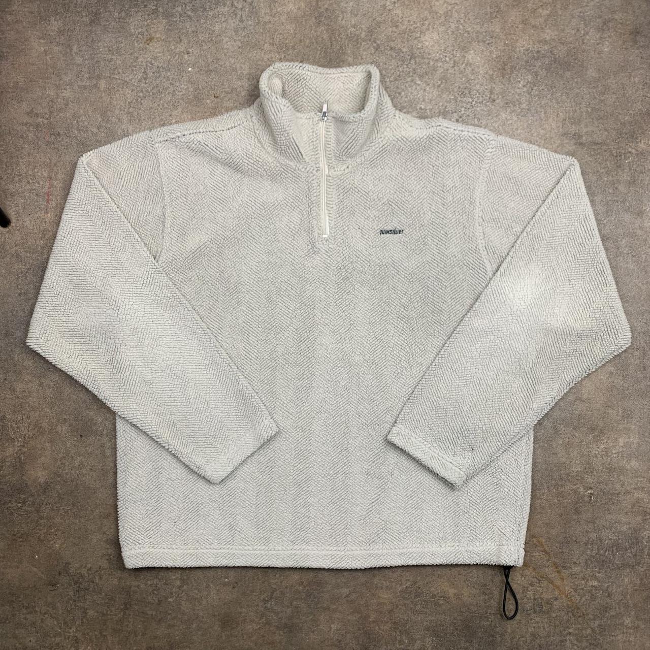 Quiksilver 90s graphic chunky knit cream jumper