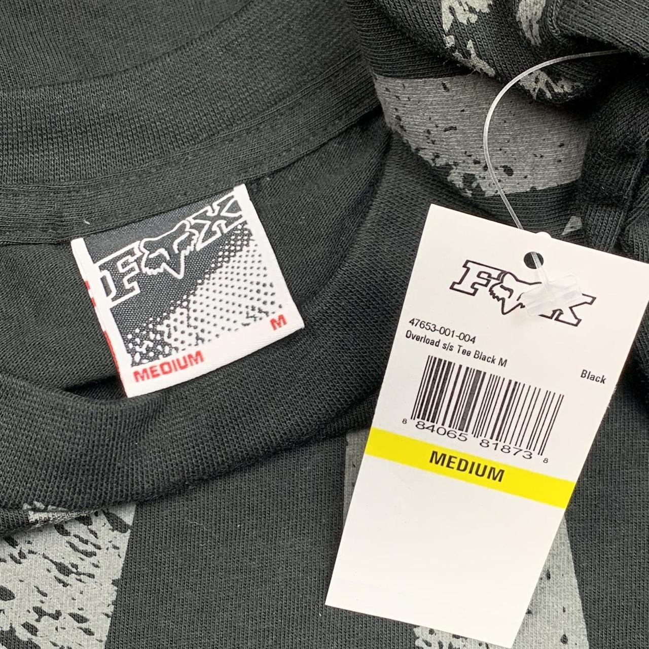 Fox Racing 00s black grey grunge graphic tee