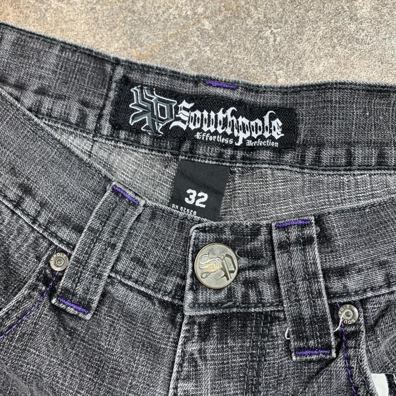 Southpole 00s baggy black grey denim jeans