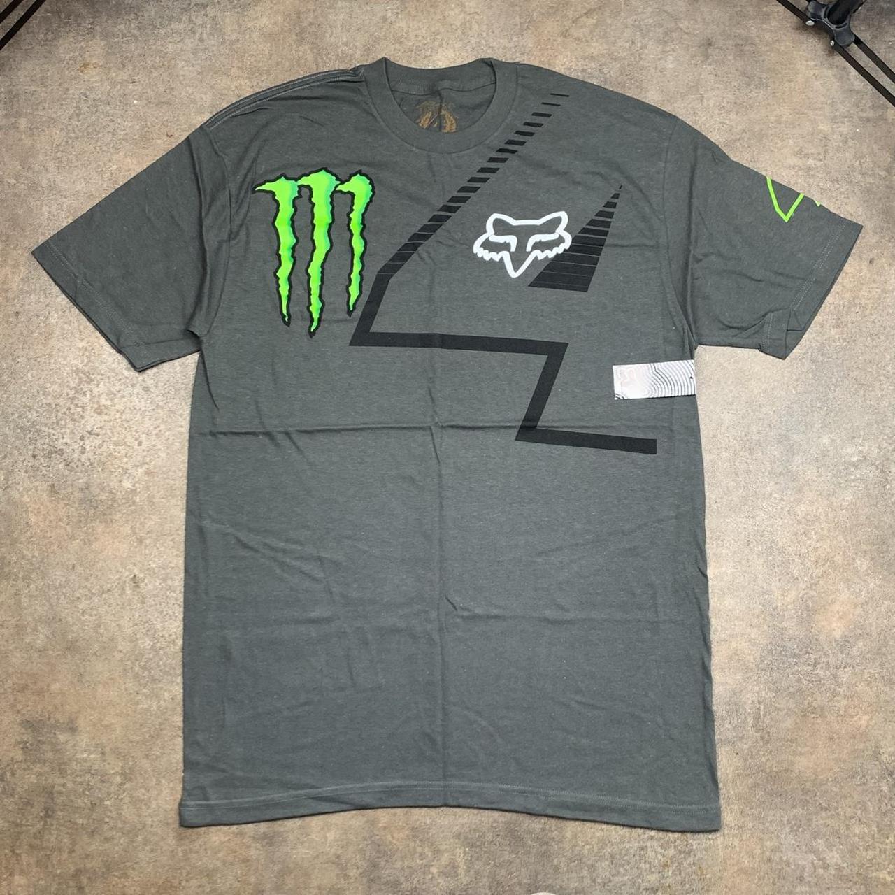 Fox Racing x Monster Energy 00s grey graphic tee