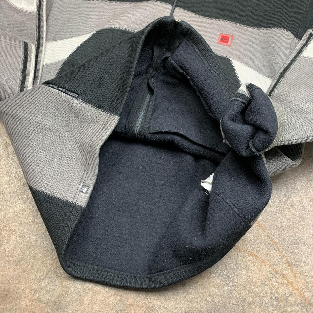 Quiksilver 90s black grey knit zip jumper