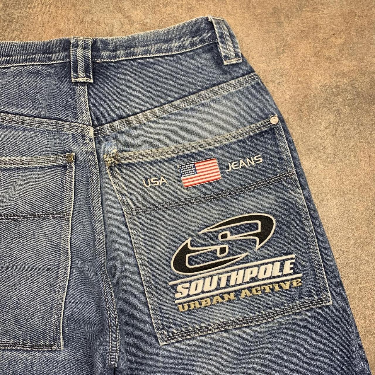 Southpole 00s graphic blue denim jeans