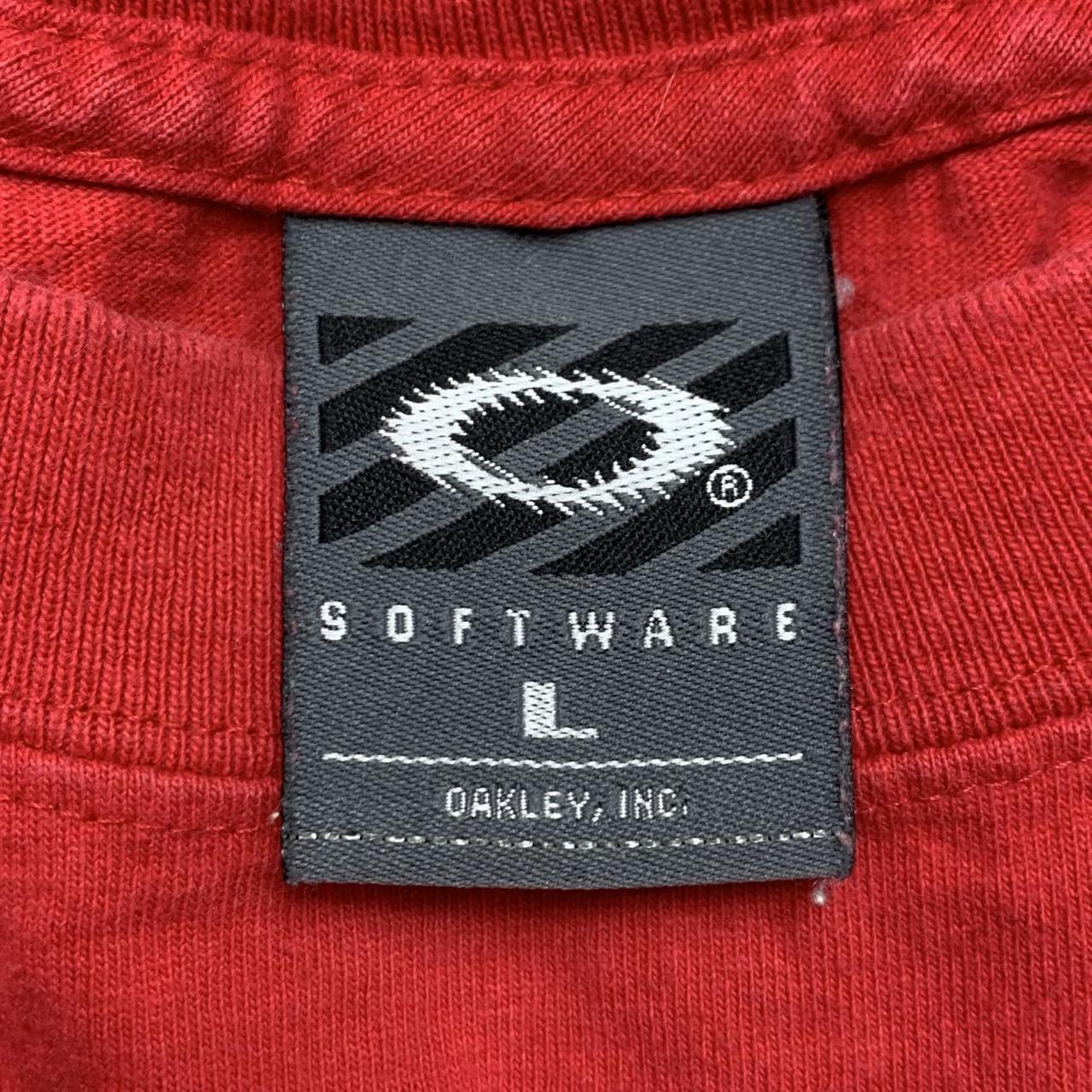 Oakley Software 90s red boxy logo tee