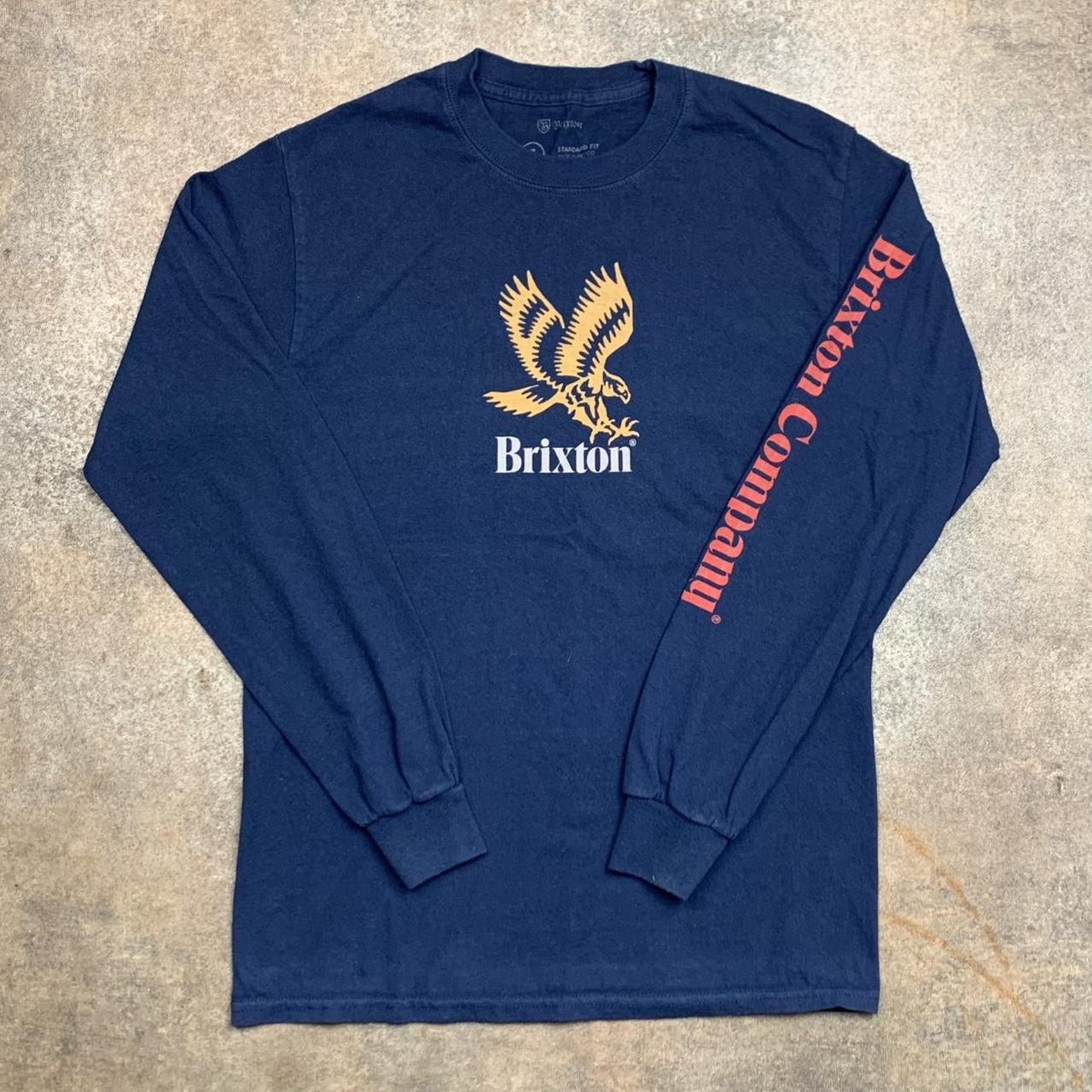 Brixton graphic navy long sleeve tee