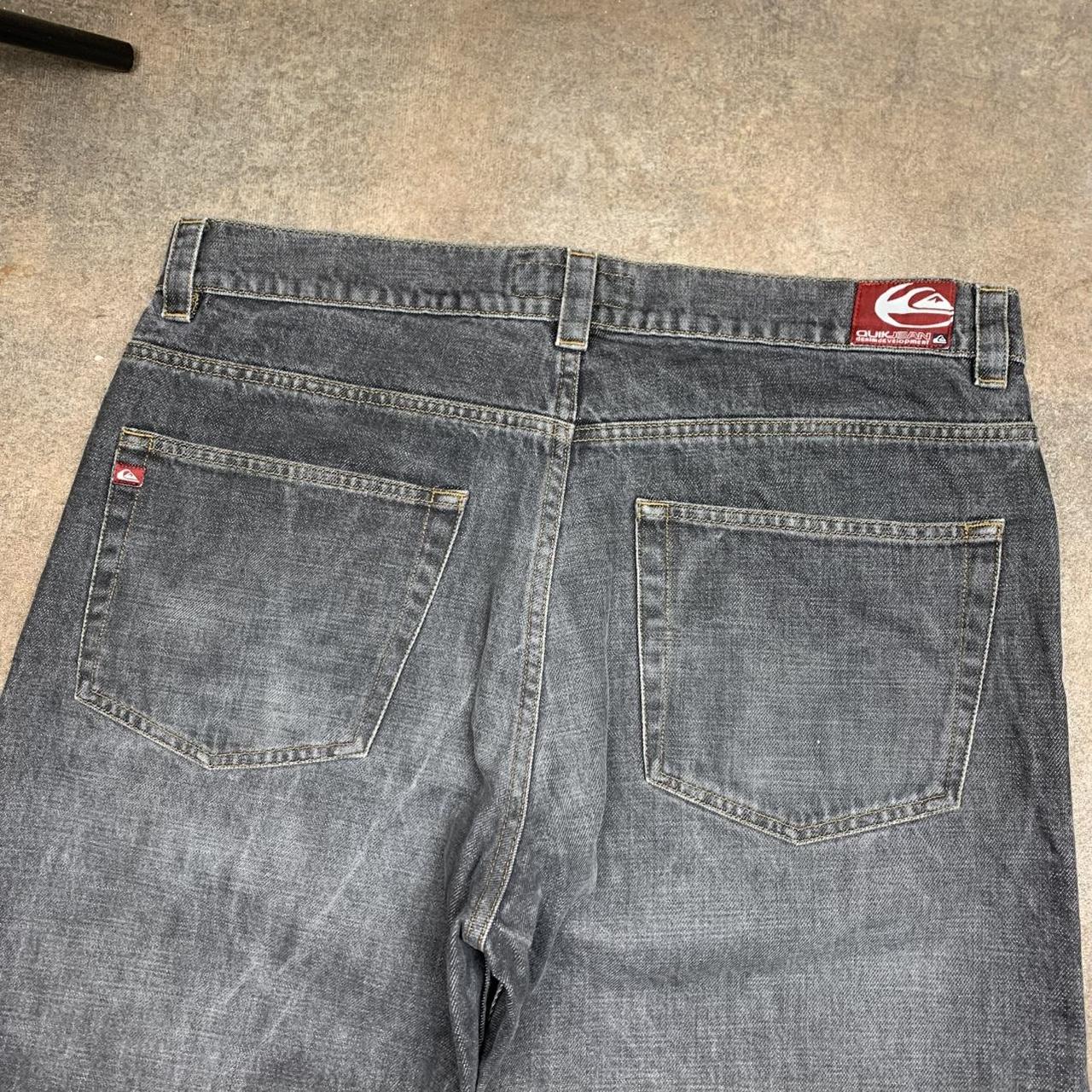 Quiksilver 90s baggy faded black grey denim jeans