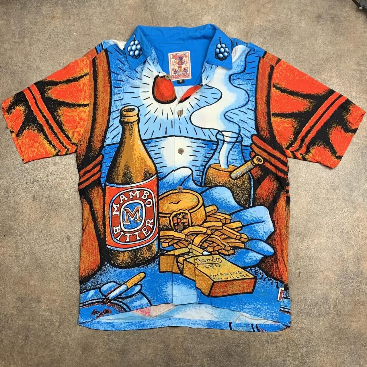 Mambo 90s Loud Shirt rare graphic Hawaiian polo shirt