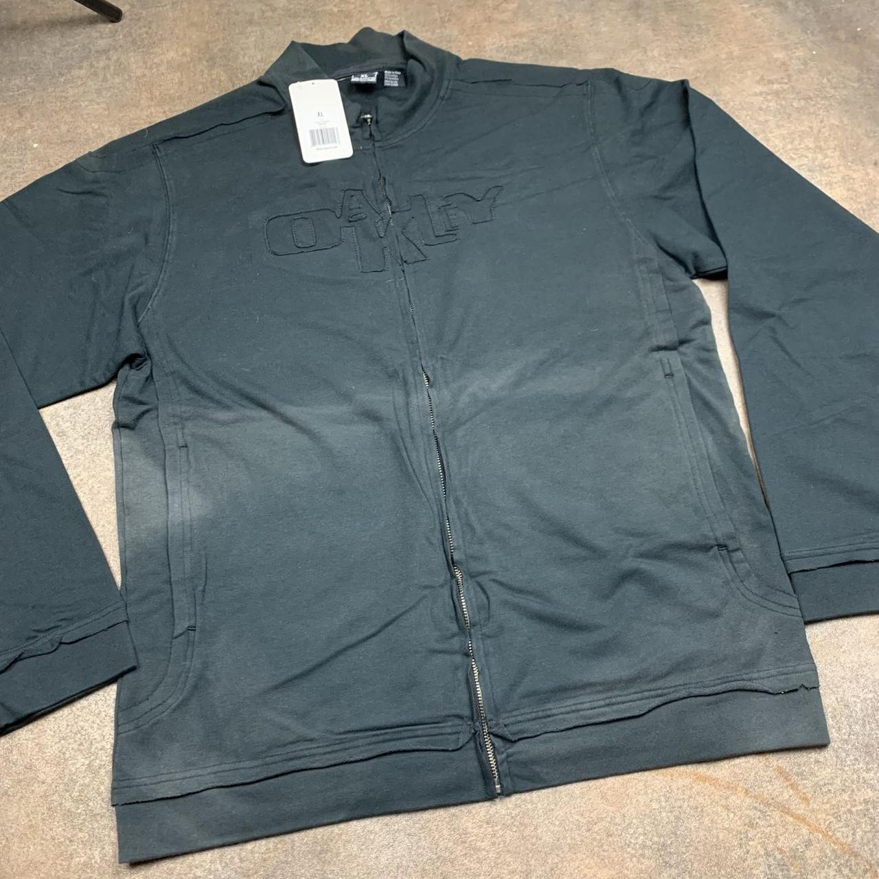 Oakley 00s black graphic boxy zip jumper
