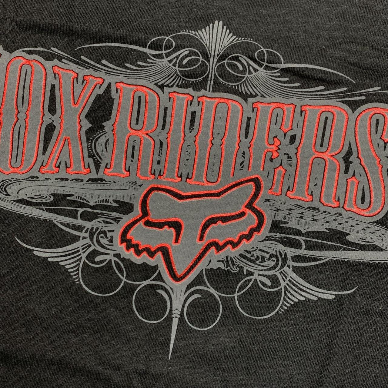 Fox Racing 00s black grunge graphic tee