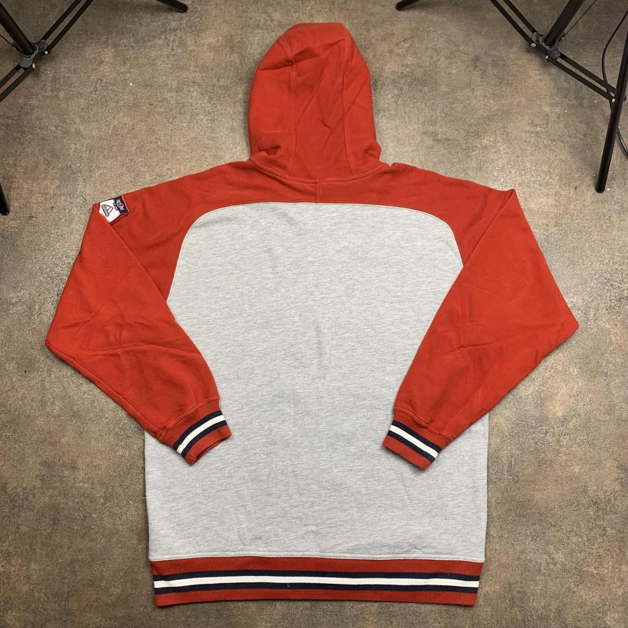 adidas red grey graphic zip hoodie