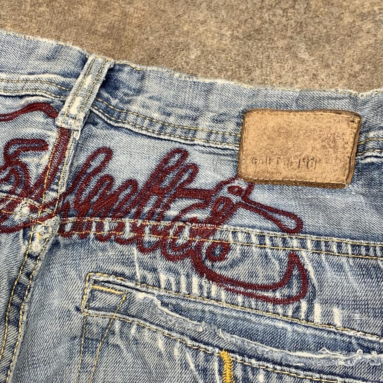 Ecko Unltd. 00s baggy blue graphic grunge denim jeans