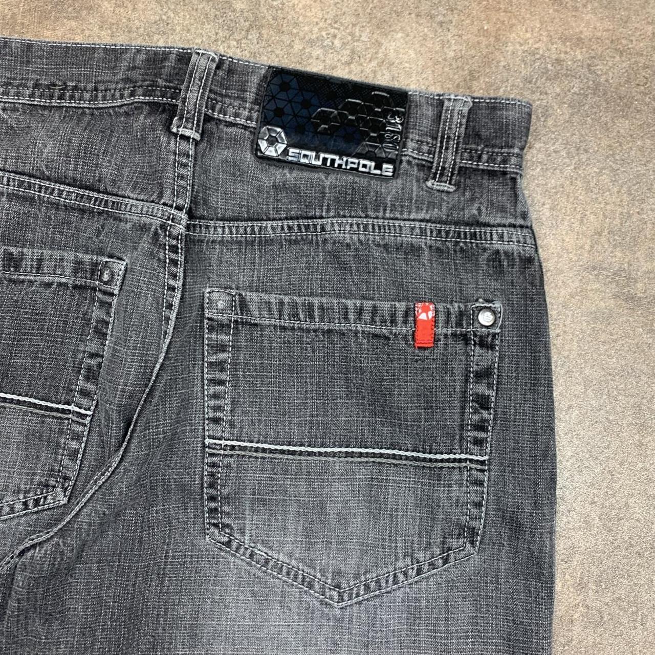 Southpole 00s red tab black grey baggy denim jeans
