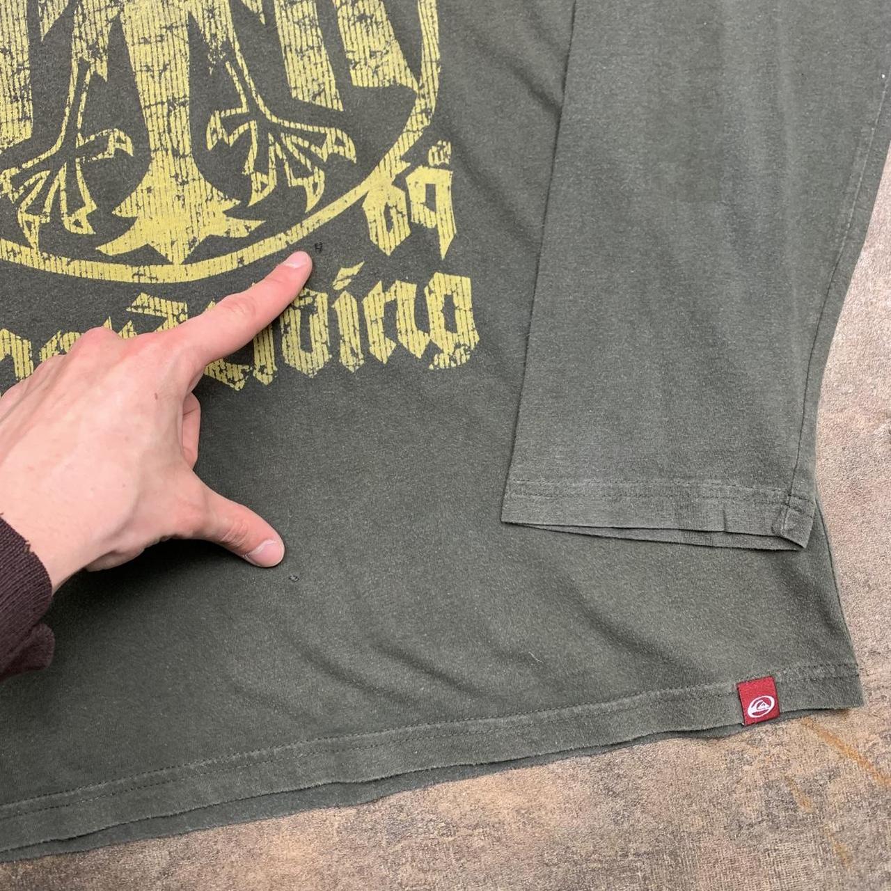 Quiksilver 90s graphic brown long sleeve tee