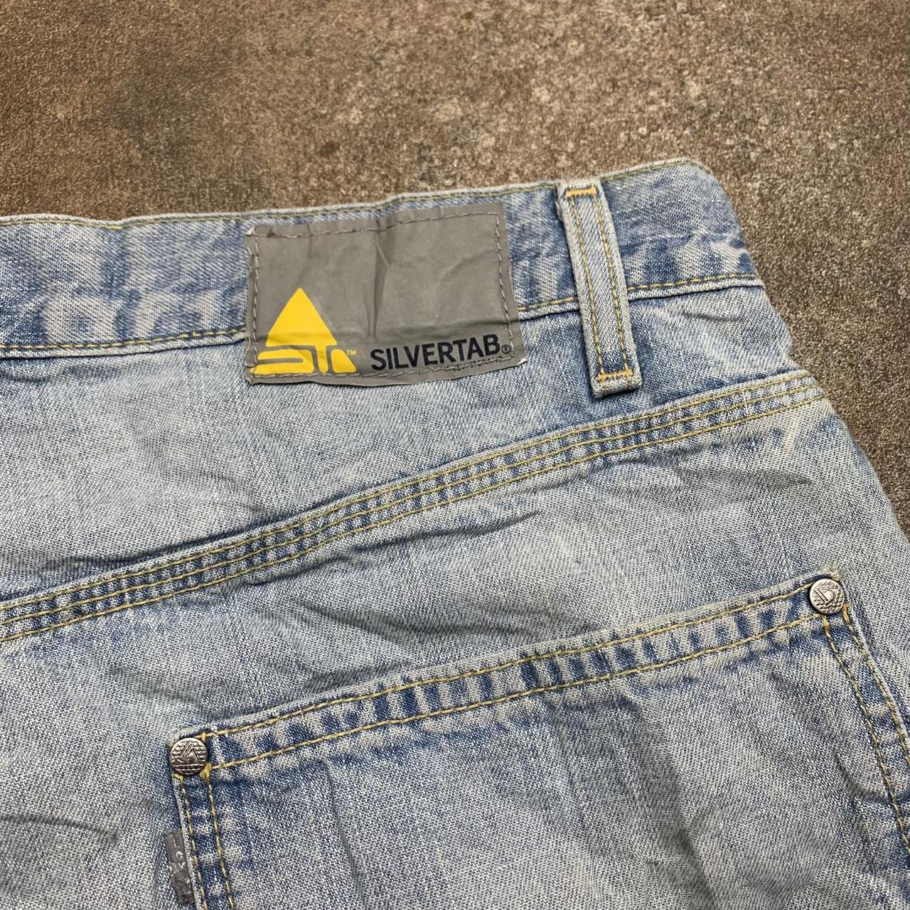 Levi's Silvertab 90s carpenter baggy pale blue denim jorts