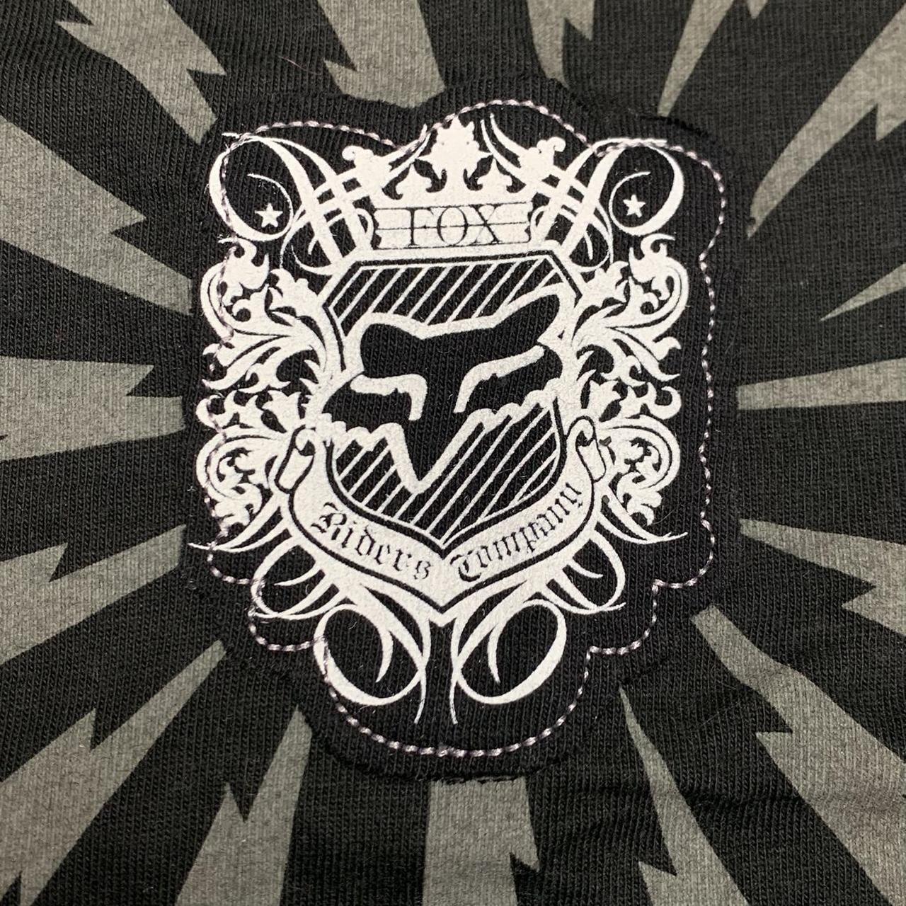 Fox Racing 00s black grey grunge graphic tee