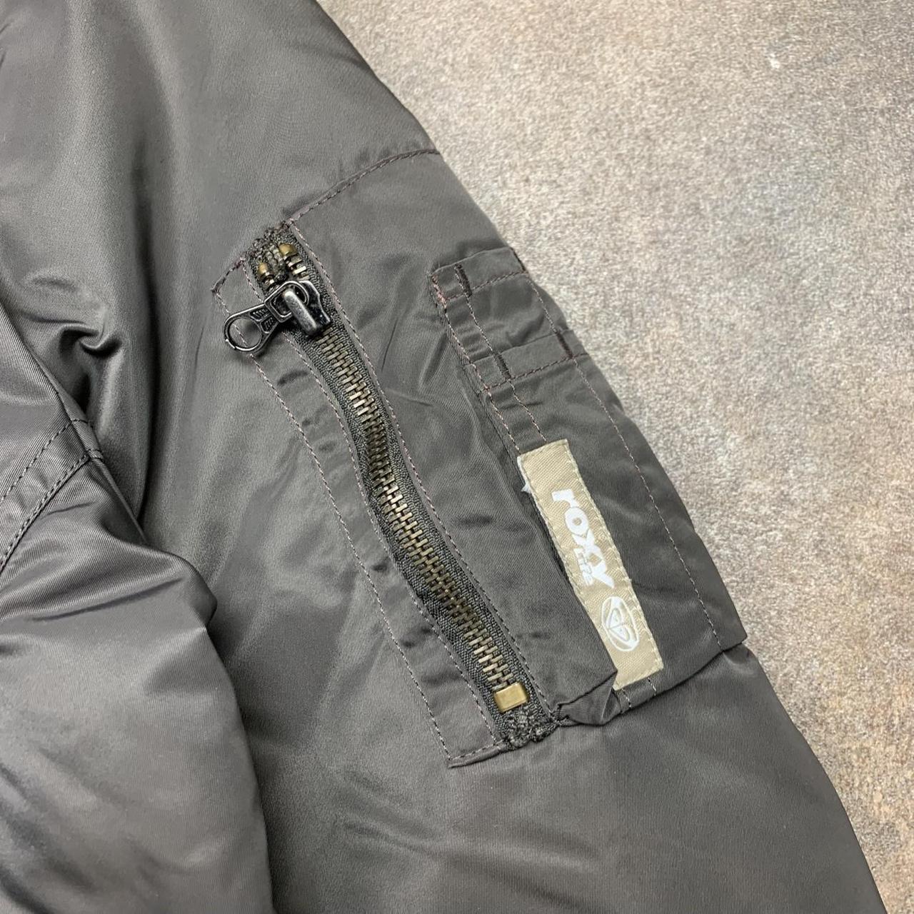Roxy 90s brown utilised fur hood jacket