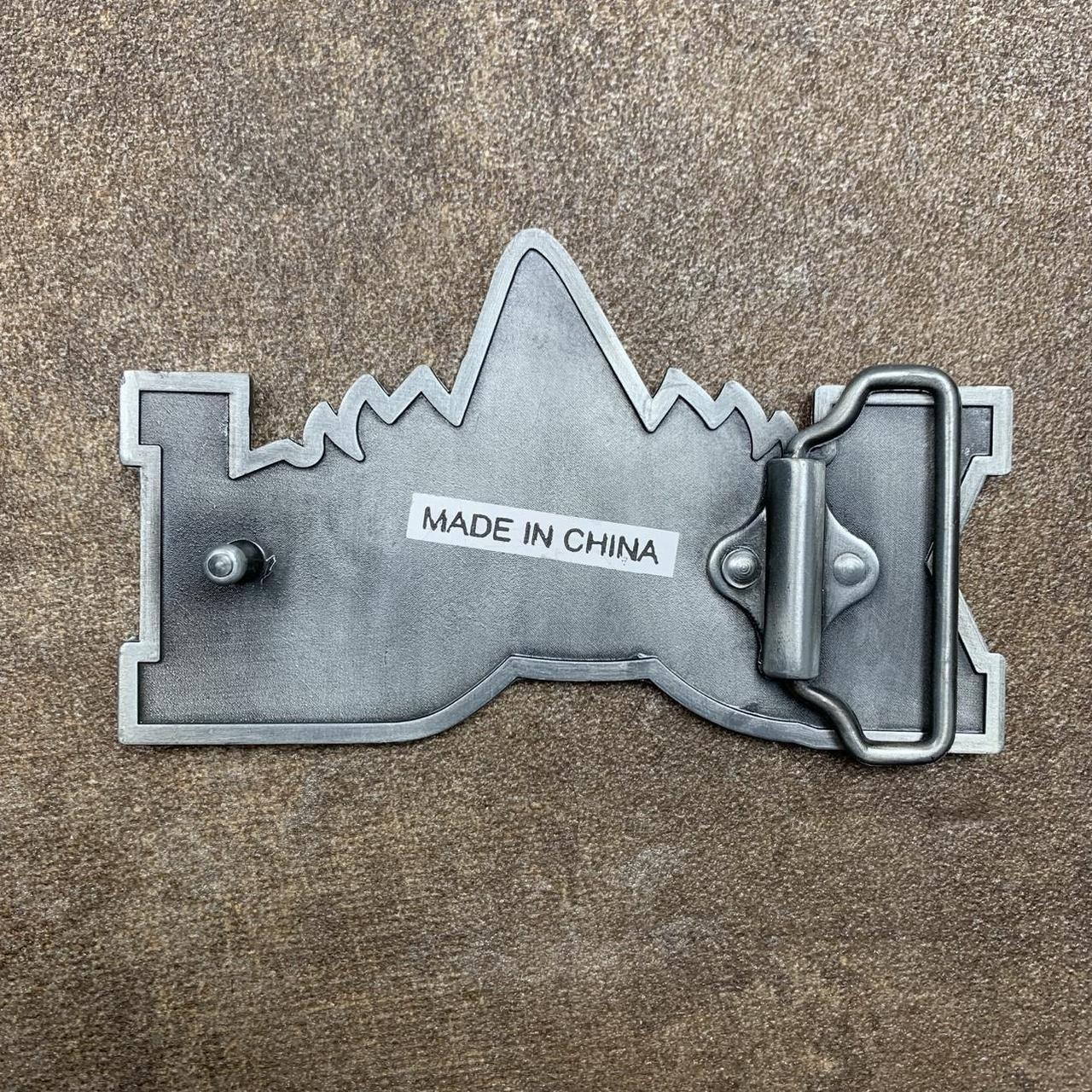 Fox Racing 00s white silver belt buckle