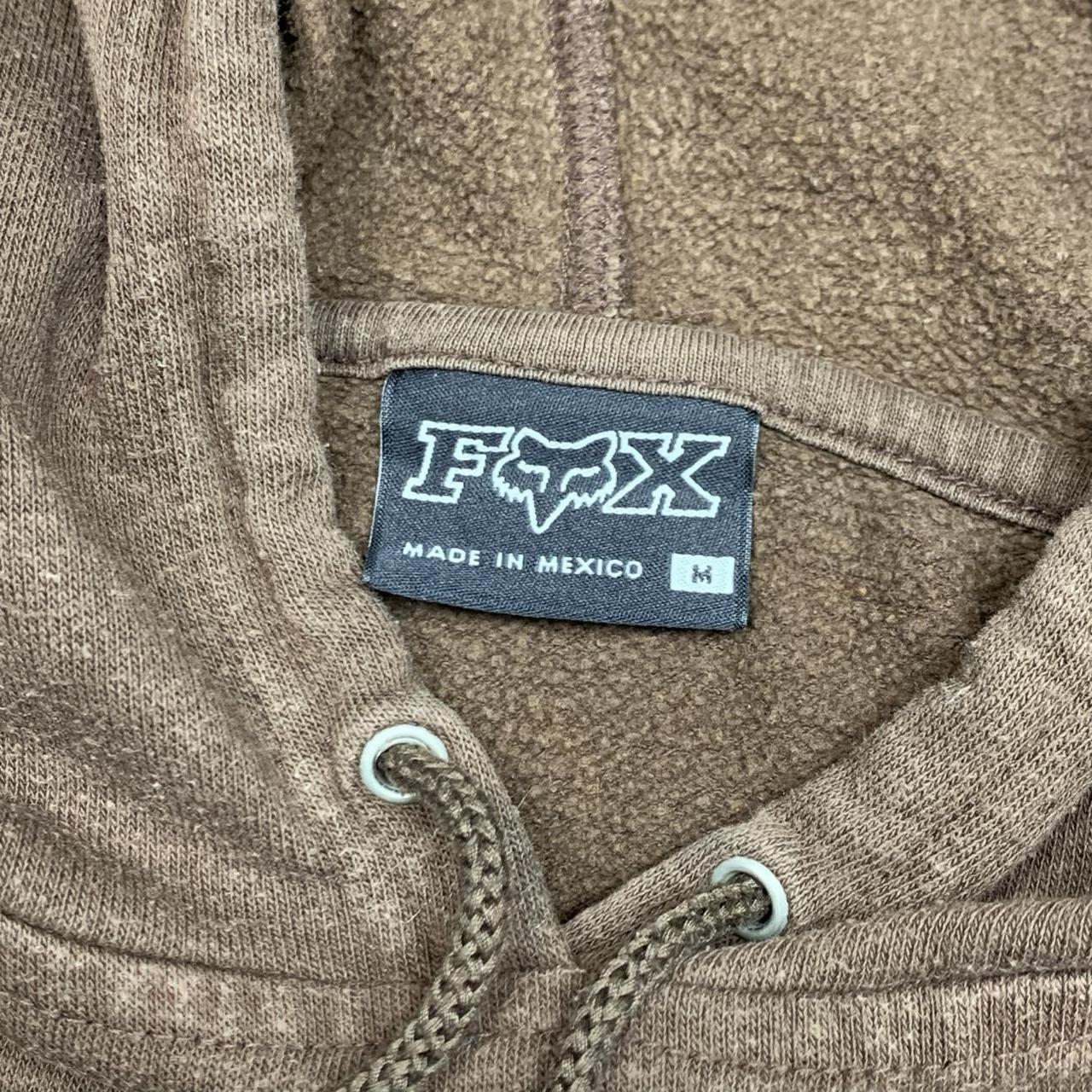 Fox Racing 00s brown graphic boxy hoodie