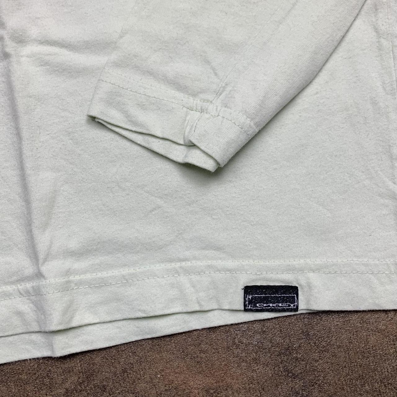 Oakley 00s mint-white graphic long sleeve tee